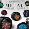 Kép 4/4 - Perfect Nails Metal Chrome Flakes - Körömdíszítő Pehely - Kék