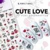 Kép 4/5 - Perfect Nails Körömmatrica - 3D Cute Love