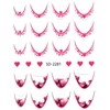 Kép 1/3 - Pearl nails Segédvonalas francia körömmatrica - Rózsaszín / Szívek