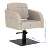 Kép 9/9 - Gabbiano Elda fodrászszék szürkés-bézs