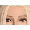 Kép 2/3 - L'Image Milena modellező babafej 60cm kerevert világos szőke hajjal