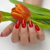 Kép 2/3 - Yoshi UV hibrid Let the Scarlet gél lakk 6 ml – 604