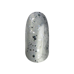 Diamond Nails Gél Lakk DN110 Arany csillám ezüst hexagonokkal 