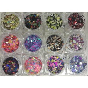 Diamond Nails Rainbow konfetti szett 12db