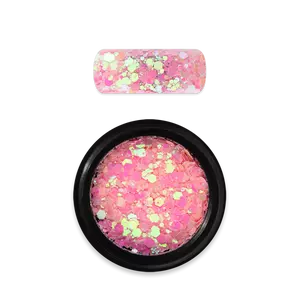 Moyra Holo glitter mix No.23 Chameleon sugar pink