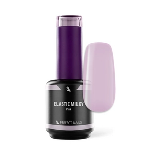 Perfect Nails Elastic Milky - Rubber Base Gel - Ecsetes Műkörömépítő Zselé 15ml - Milky Pink