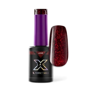Perfect Nails LacGel LaQ X Gél Lakk 8ml - Burgundy X098 - Flash Red Duo