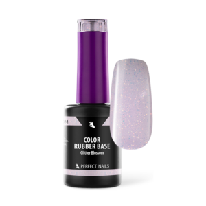 Perfect Nails Color Rubber Base Gel - Színezett Alapzselé 8ml - Glitter Blossom
