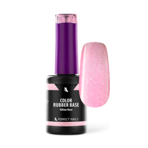Perfect Nails Color Rubber Base Gel - Színezett Alapzselé 8ml - Glitter Rose