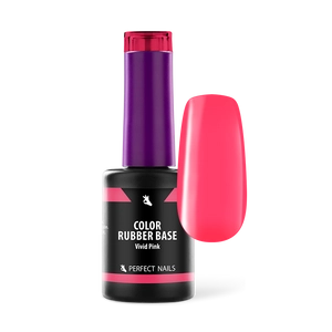 Perfect Nails Color Rubber Base Gel - Színezett Alapzselé 8ml - Vivid Pink