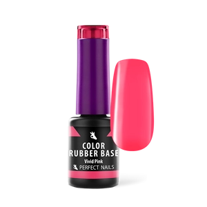 Perfect Nails  Color Rubber Base Gel - Színezett Alapzselé 4ml - Vivid Pink