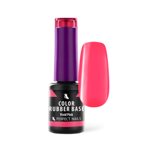 Perfect Nails  Color Rubber Base Gel - Színezett Alapzselé 4ml - Vivid Pink