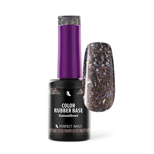 Perfect Nails Color Rubber Base Gel - Színezett Alapzselé 8ml - Diamond Brown