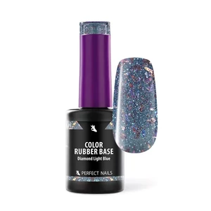 Perfect Nails  Color Rubber Base Gel - Színezett Alapzselé 8ml - Diamond Light Blue