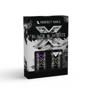 Perfect Nails LacGel LaQ X - Black & White Gél Lakk Szett