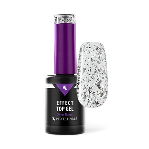 Perfect Nails Flakes Effect Fényzselé - Silver Flakes