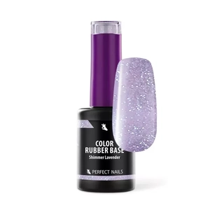 Perfect Nails Color Rubber Base Gel - Színezett Alapzselé 8ml - Shimmer Lavender
