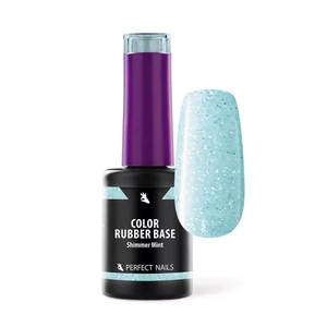 Perfect Nails Color Rubber Base Gel - Színezett Alapzselé 8ml - Shimmer Mint