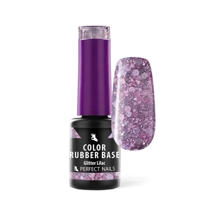 Perfect Nails Color Rubber Base Gel - Színezett Alapzselé 4ml - Glitter Lilac
