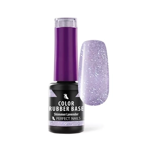 Perfect Nails Color Rubber Base Gel - Színezett Alapzselé 4ml - Shimmer Lavender