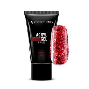 Perfect Nails Csillámos AcrylGel Prime - Tubusos Akril Gél 15g - Glittery red