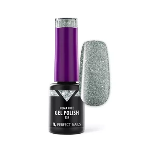  Perfect Nails HEMA FREE Gél Lakk 134 Glam Silver 4ml