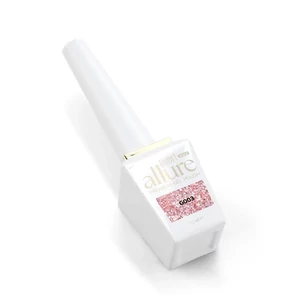 Allure G003 Floral prémium rózsaszín csillámos effekt gél lakk 10ml