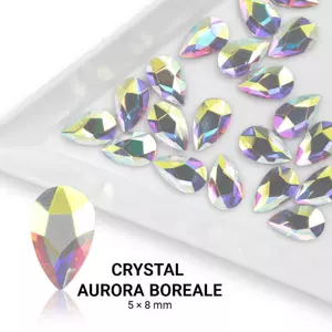 Formakő csepp alakú - 5x8mm - Crystal AB
