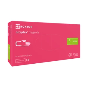 Nitrylex® magenta S púdermentes nitril kesztyű