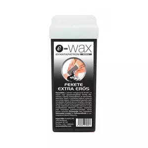 E-Wax fekete extra erős Gyantapatron széles görgőfejjel 100ml