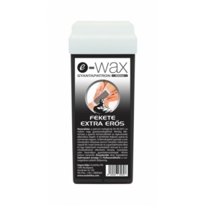 E-Wax fekete extra erős Gyantapatron széles görgőfejjel 100ml