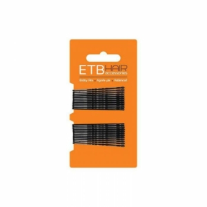 ETB Hair Fekete hullámcsat 5cm 24db
