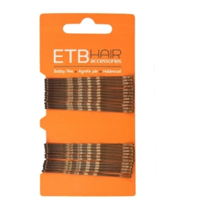 ETB Hair Barna hullámcsat 7cm 24db