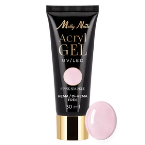 MollyLac Hybrid polyacryl gel - Pink sparkle 30ml
