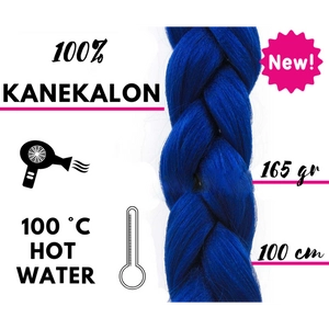 Afro szintetikus 100% kanekalon haj 165g - Blue 