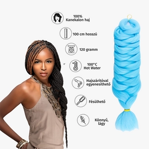 Afro szintetikus 100% kanekalon haj 120g  tengerkék