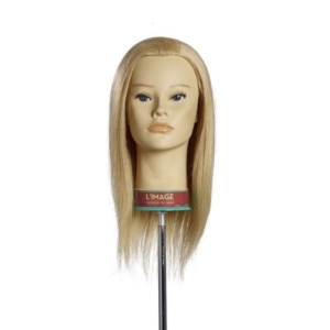 L'Image Claudia modellező babafej 35cm természetes szőke hajjal