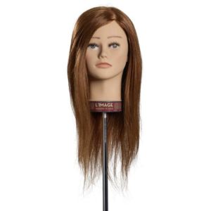 L'Image Julia modellező babafej 40cm természetes középszőke hajjal