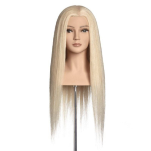 L'Image Milena modellező babafej 60cm kerevert világos szőke hajjal