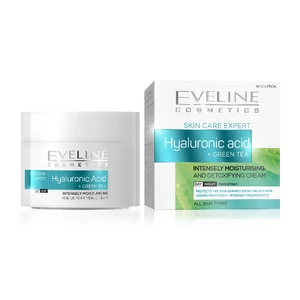 Eveline SKIN CARE EXPERT HIALURONSAV + ZÖLD TEA Hidratáló és Detoxikáló krém 50ml