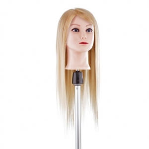 Babafej hosszú, valódi szőke hajjal - 55cm