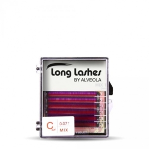 Long Lashes színes MIX pilla - LILA C 0,07 9-11-13mm