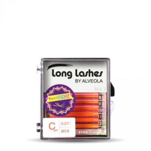 Long Lashes Fluoreszkáló MIX pilla Pink C 0,07 8-9-10-11-12-13mm