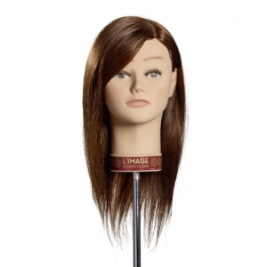 Sonja modellező babafej 35cm természetes sötét szőke hajjal