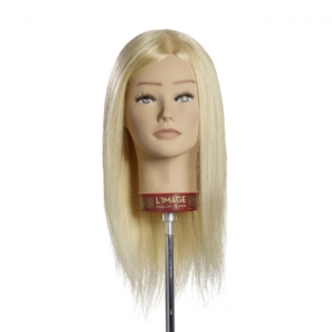 L'Image Kathrin modellező babafej 35cm természetes világos szőke hajjal