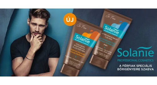 Új Solanie férfi arckozmetikomok az erősebbik nem specialis igenyeire szabva