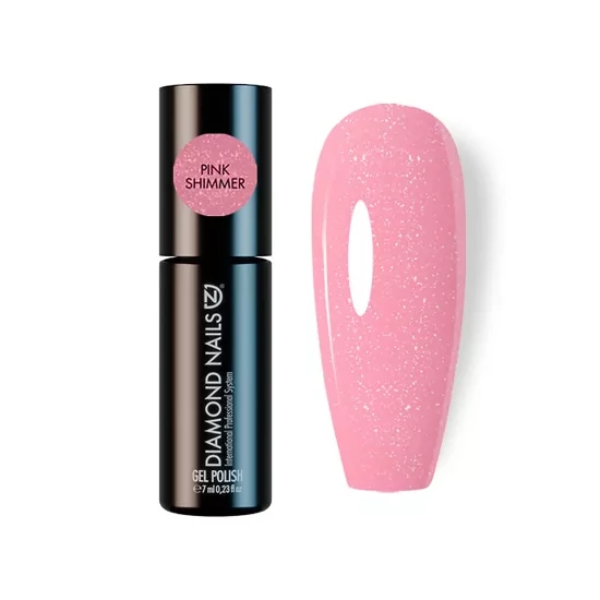 Diamond Nails Rubber Base gél pink shimmer 7 ml Hema mentes