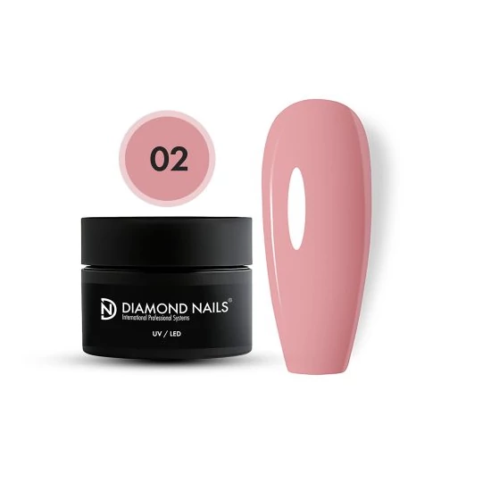 Diamond Nails Polygel 02 - Baby Pink (Babarózsaszín) - 50g - HEMA-mentes