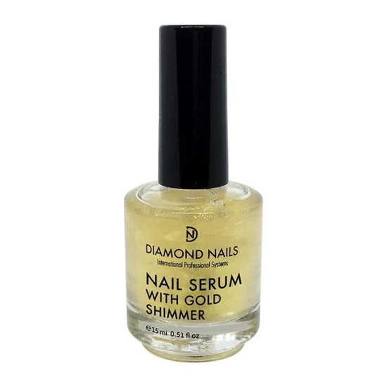 Diamond Nails Körömápoló szérum arany csillámos - teafa illattal 15ml