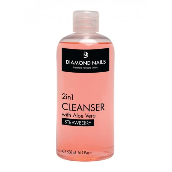 Diamond Nails 2in1 Cleanser 500ml - Aloe vera kivonattal - Eper